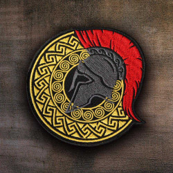 スパルタン戦士300スパルタン刺繡アイアンオン/ベルクロパッチ